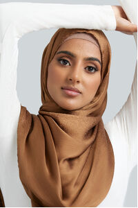 Umber Crinkled Hijab