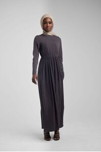 Charcoal Basic Hijabi Dress