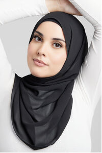 Black Plain Hijab