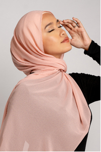 Peach Plain Hijab