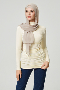 Ruched Cream Top