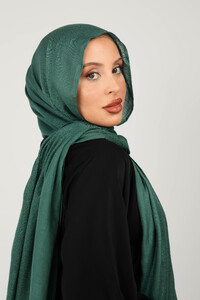 Dark Green Cotton Modal Hijab