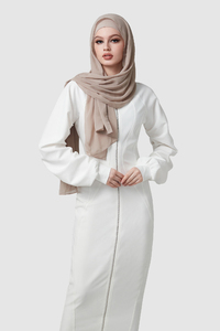 White Hooded Zip Dress