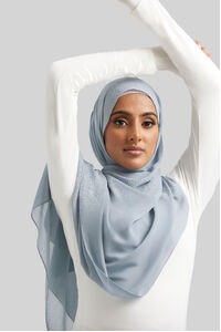Slate Grey Plain Hijab
