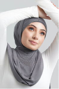 Gray Luxe Jersey Hijab