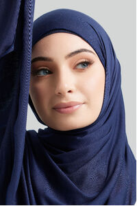 Navy Luxe Jersey Hijab
