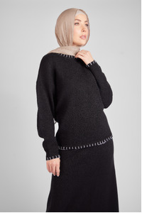 Contrast Stitch Knit Top