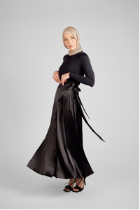 Satin Wrap Skirt