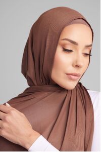 Brown Bamboo Twill Hijab