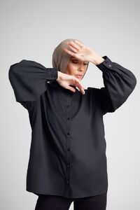 Balloon Sleeve Basic Shirt
