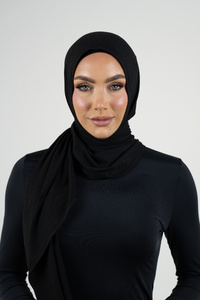 Black Instant Jersey Hijab