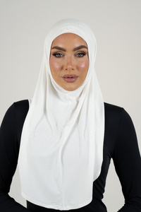 White Jersey Hijab Set