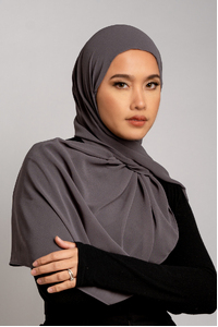 Muted Grey Plain Hijab