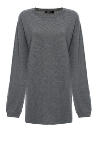 Grey Cropped Sweater Top