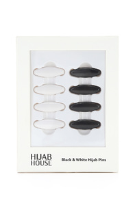 Black and White Hijab Pins