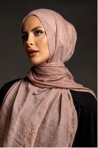 Amber Brown Textured Hijab