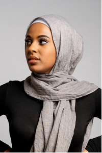 Smoky Ash Textured Hijab