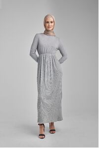 Grey Basic Hijabi Dress