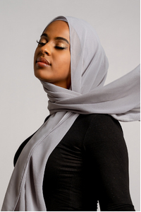 Light Grey Plain Hijab