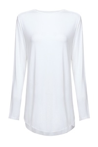 White Mid Length Lightweight Top