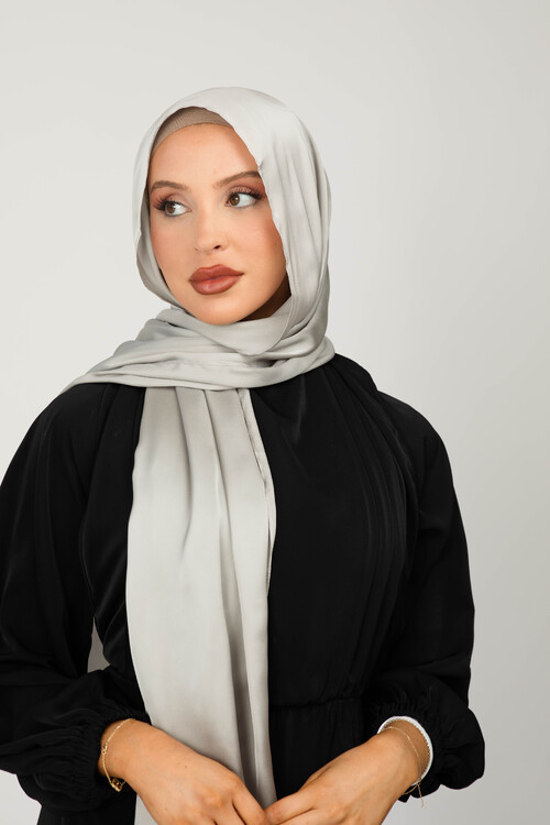 Oyster Luxurious Silk Hijab