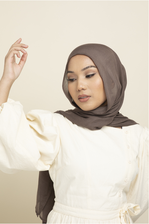 Nut Modal Hijab [size: Shawl - 70cm x 180cm]