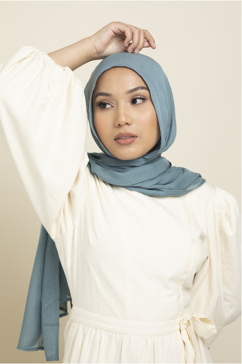 Sea Modal Hijab [size: Shawl - 70cm x 180cm]