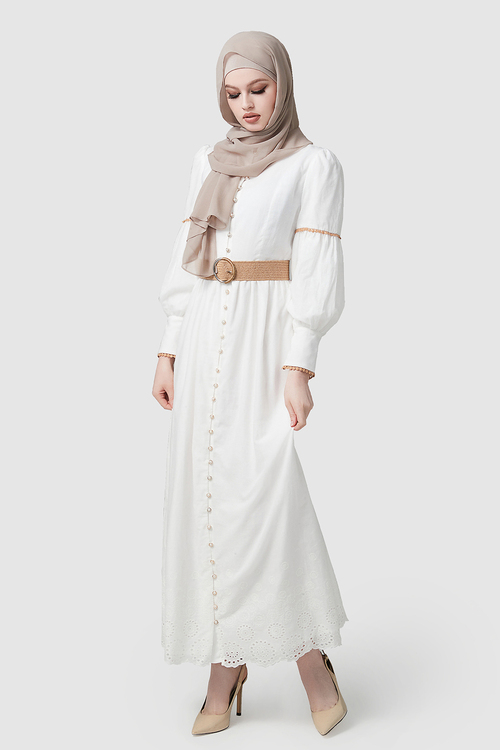 White Borderie Dress [size: 6]