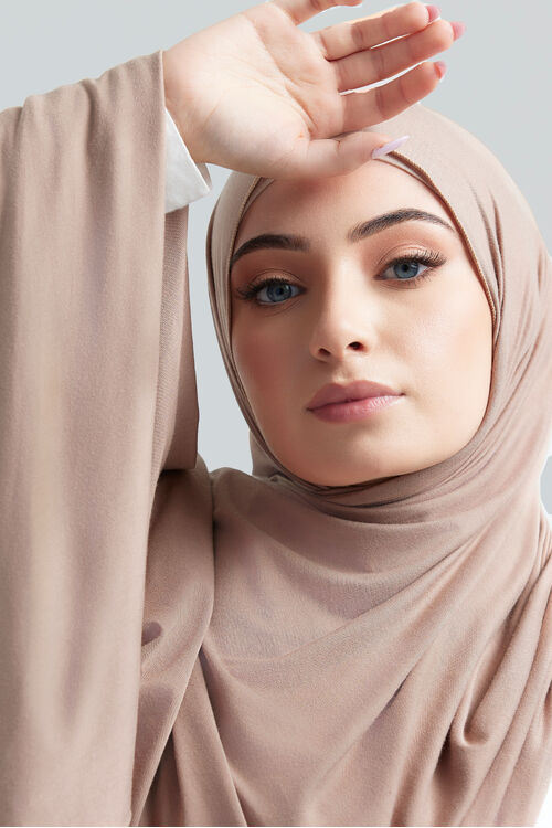 Beige Luxe Jersey Hijab