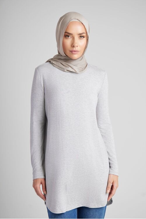 Grey Mid Length Lightweight Top [Size: 8]