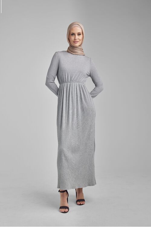 Grey Basic Hijabi Dress [size: 8]