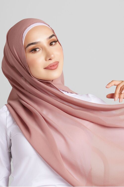 Burlwood Plain Hijab [Size: Shawl - 60cm x 170cm]
